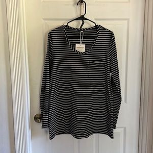 Black and white striped long sleeved shirt!